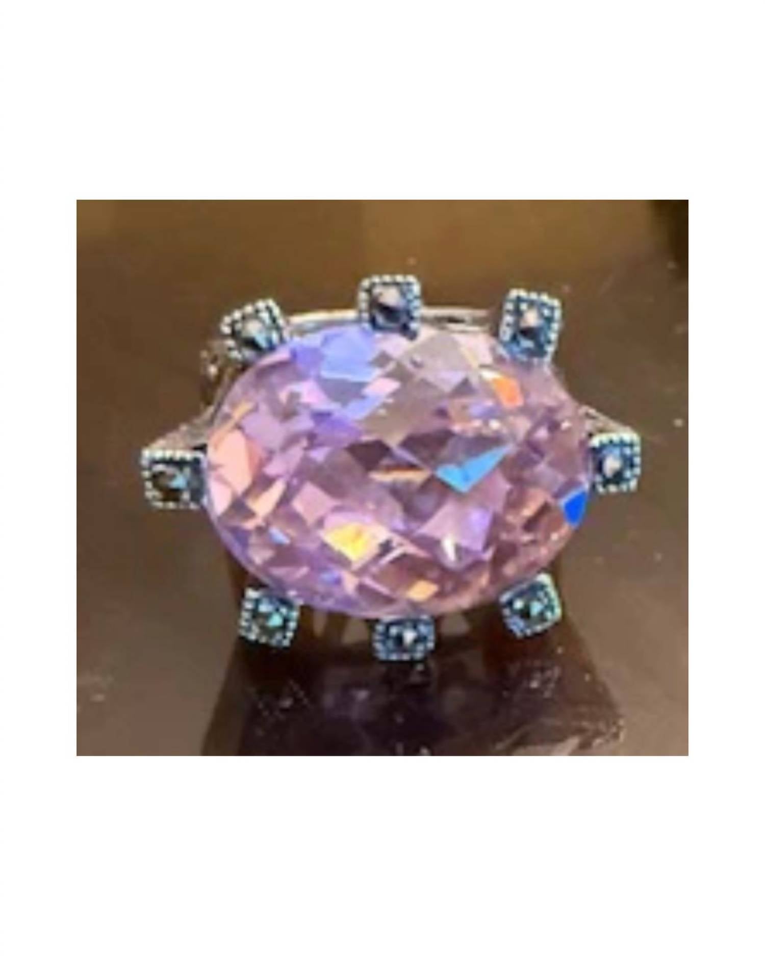 P & K Jewelry - Women's Sterling Marcasite Facet Ring