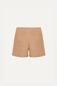 Le Kasha Women's Ezbet Linen Shorts in sand - women's shorts