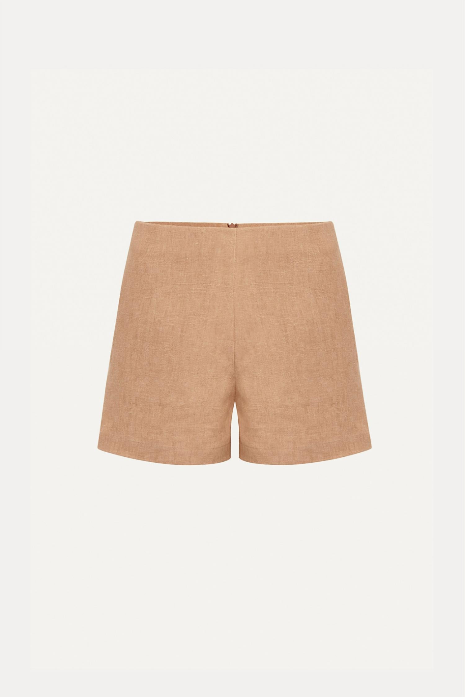 Le Kasha Women's Ezbet Linen Shorts in sand - women's shorts