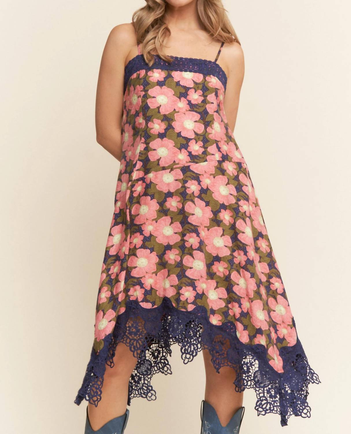 J.Nna - Jada Floral Print Midi Dress