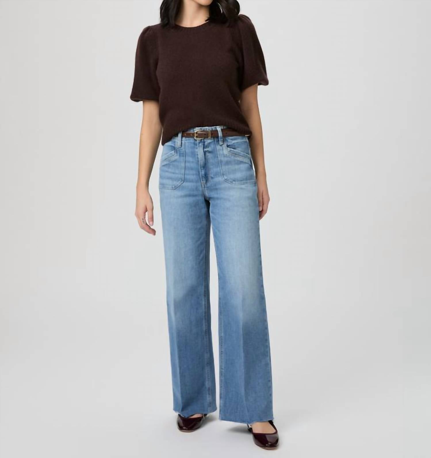 Paige - Anessa 31" Wide Leg Jeans