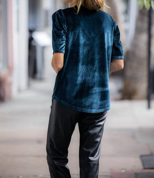 Amaryllis - Velvet V-neck Top