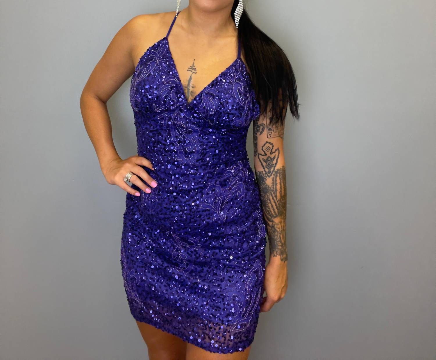 Aleta - Beaded Short Cocktail Dress