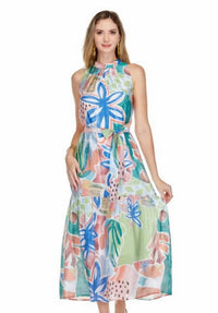 Jade - Pleated Neck Maxi Dress