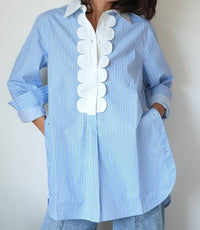 Stella Nova - Scallops Striped Shirt