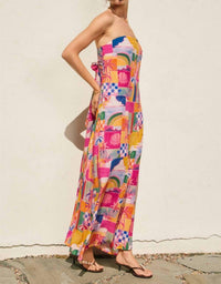 Dress Forum - Strapless Tie Back Maxi Dress