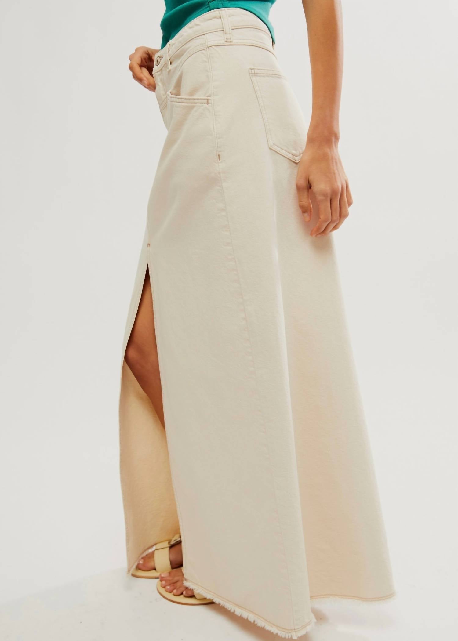 Free People - Come As You Are Denim Maxi Skirt