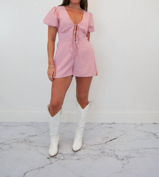 Lumiere - Maya Plunge Tie Front Romper