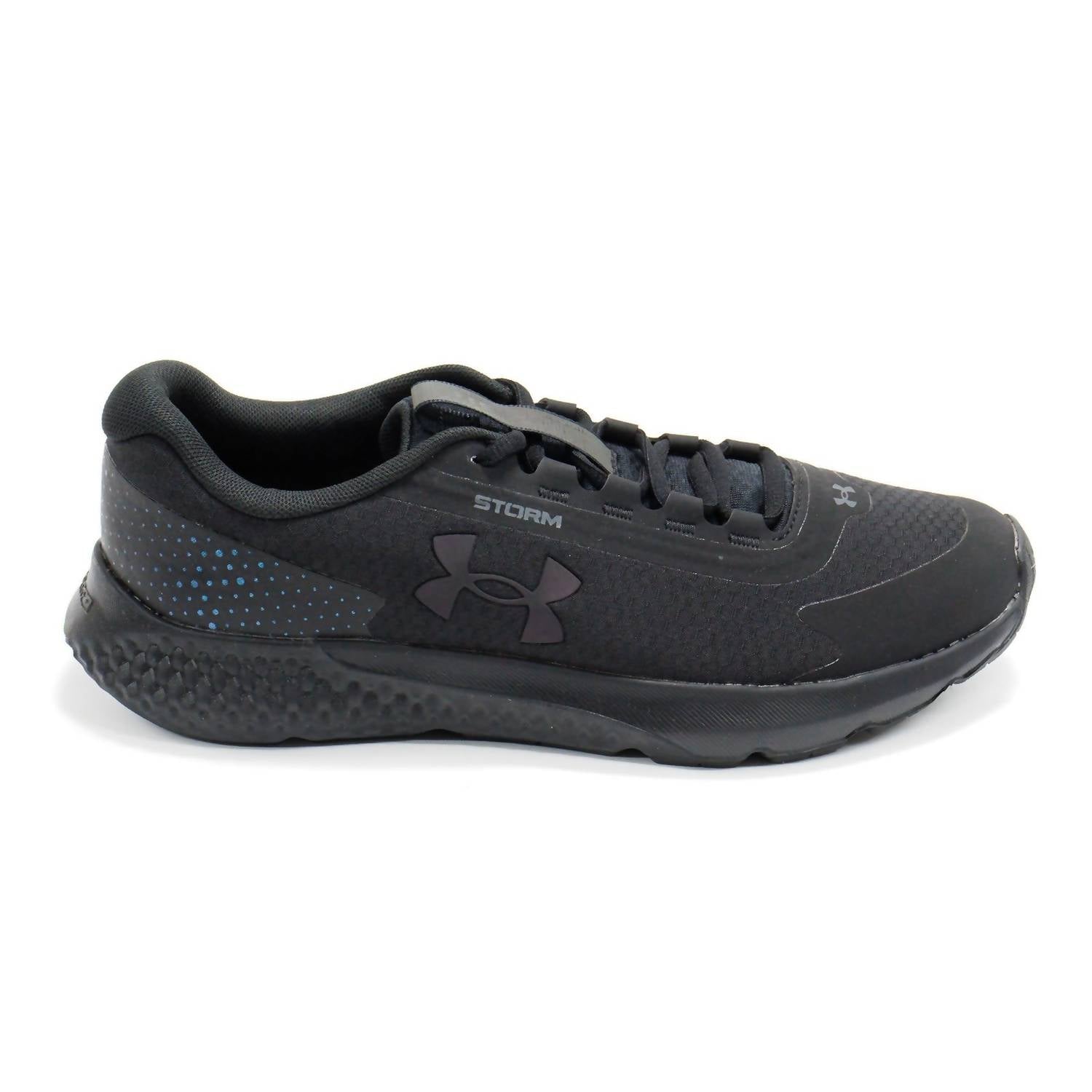 UNDER ARMOUR Women's Charged Rogue 3 Storm Running Shoe in black - women's shoe - detail view