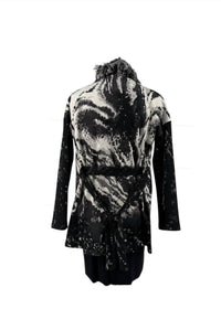 Frank Lyman Tassel Trim Cardigan in black - women's cardigan - detail view