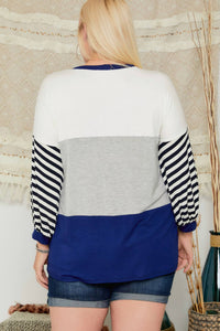 Colorblock Jersey Plus Top
