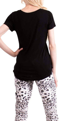 Gigi Moda - Nola Satin Scoop Neck Tee