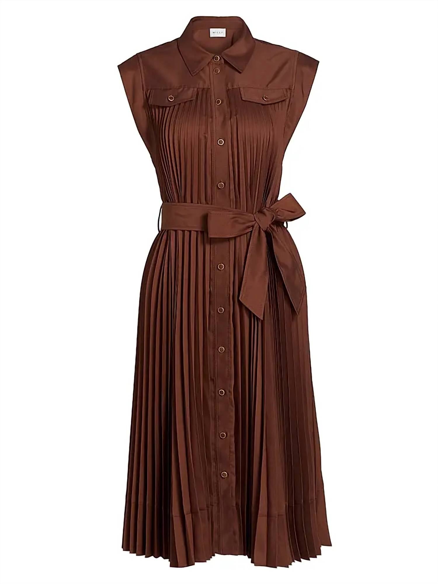 Milly - Pleated Maxi Dress