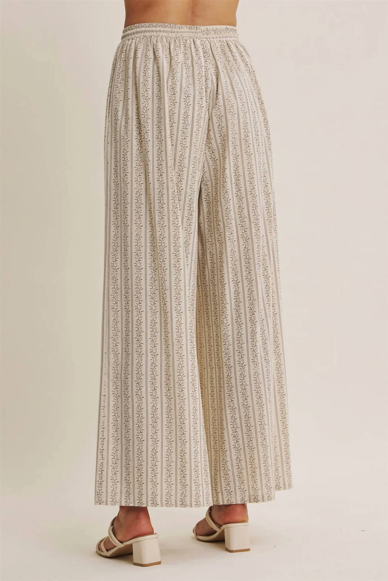 In February - Gentle Breeze Wide-leg Pants With Pockets