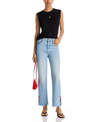 Mother - Rambler Zip Slice Hover Fray Jeans