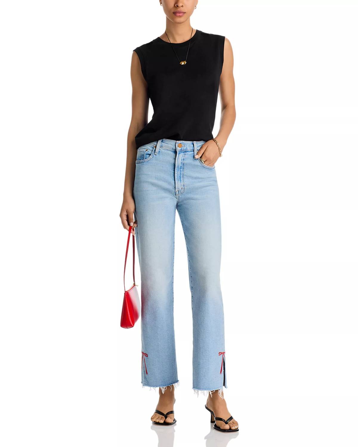 Mother - Rambler Zip Slice Hover Fray Jeans