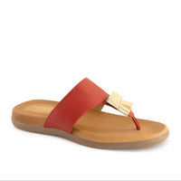 Andrea Women's T-strap Sandal in red - women's sandal