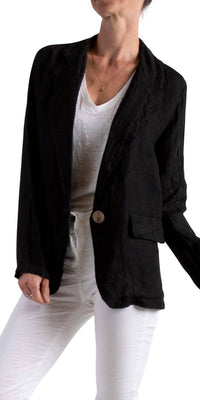 Gigi Moda - Sabrina Linen Long Sleeve Blazer
