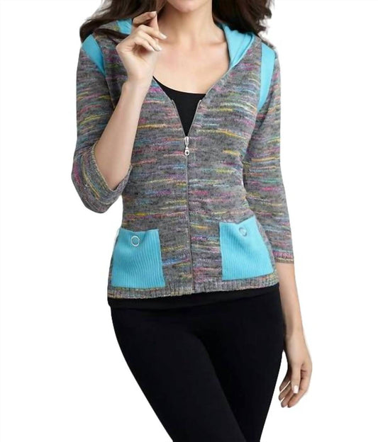 Colorblock Melange Cardigan