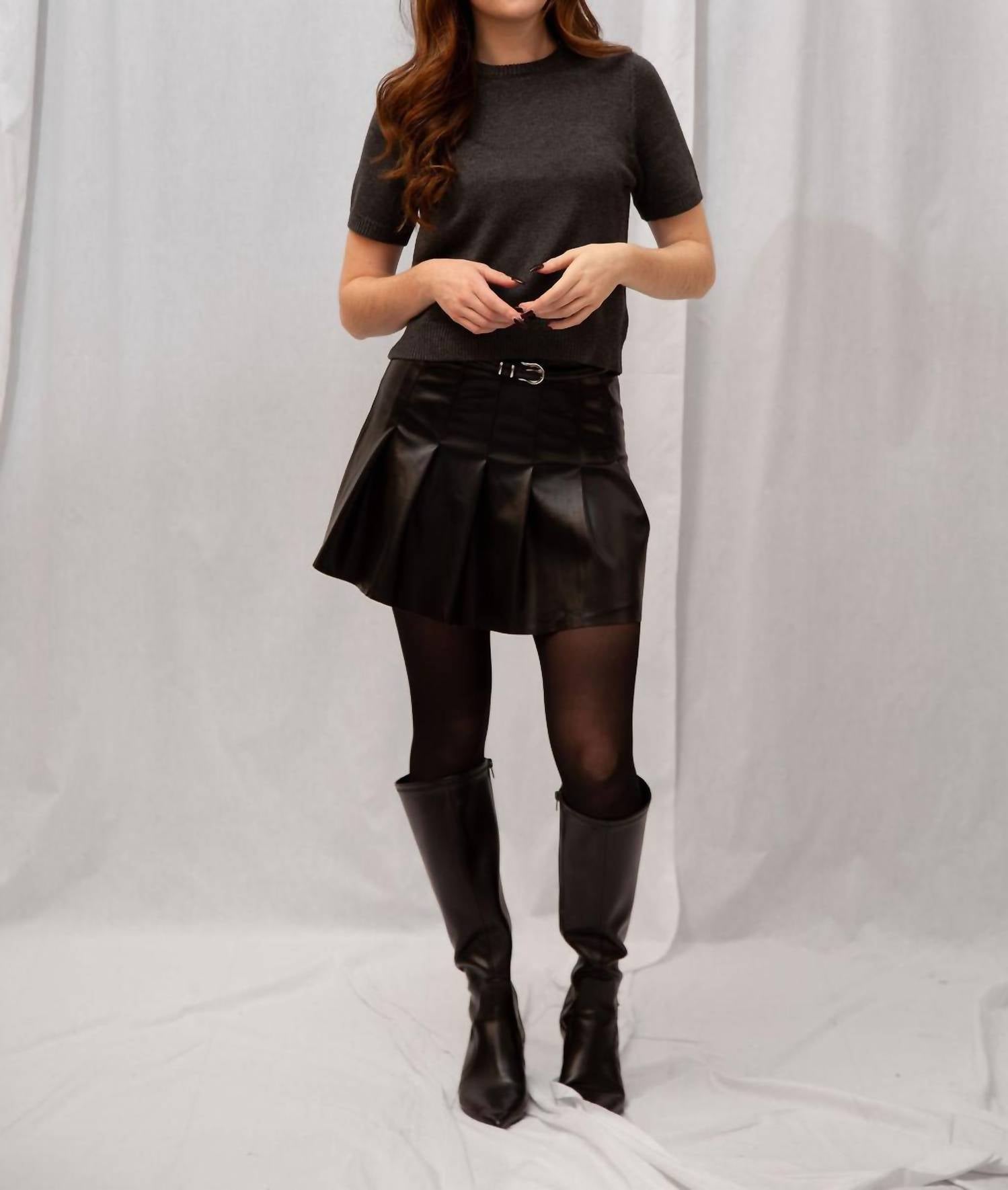 Sofie The Label - Abby Faux Leather Mini Skirt
