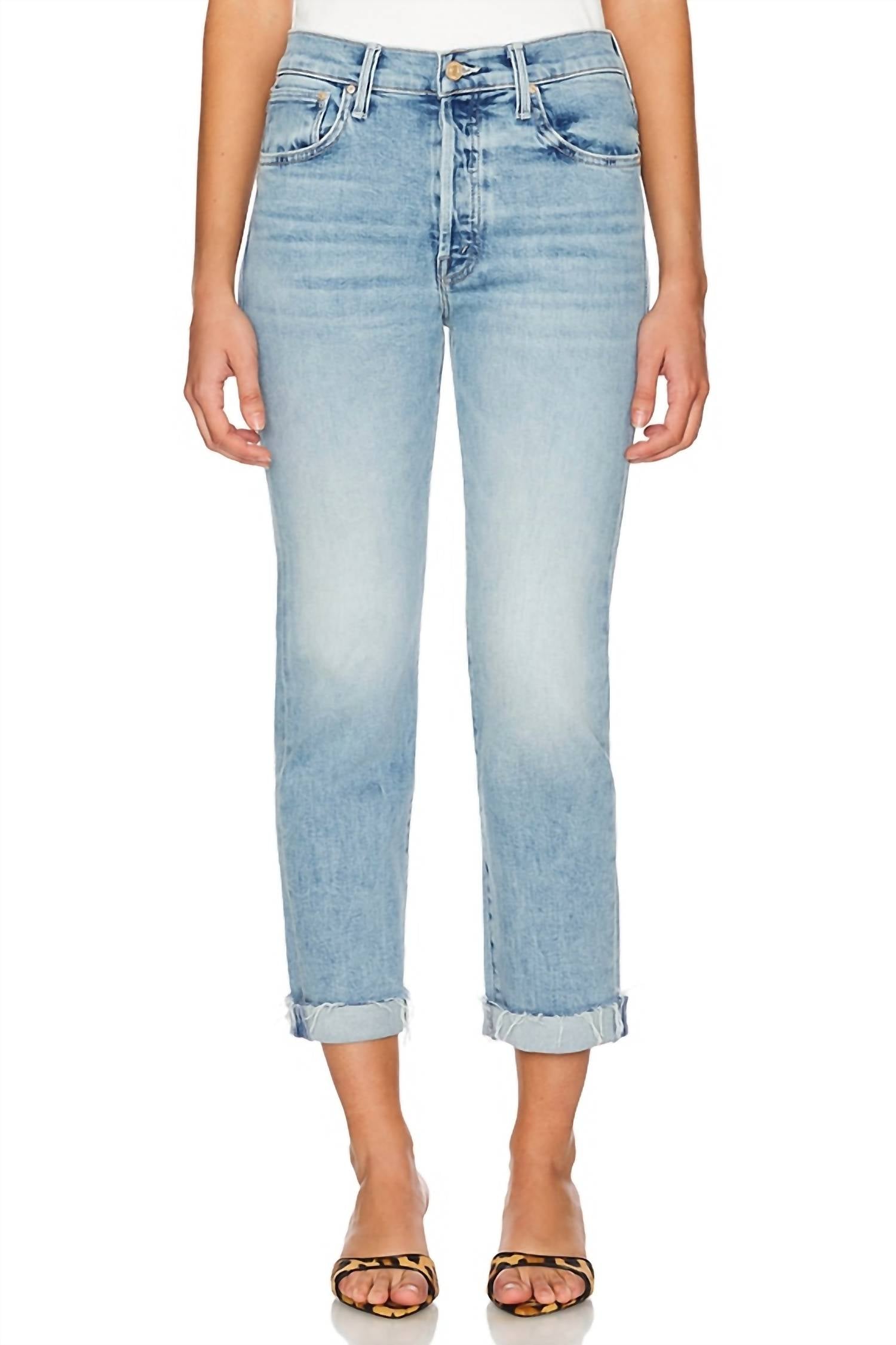 Mother - Scrapper Cuff Ankle Fray Jean