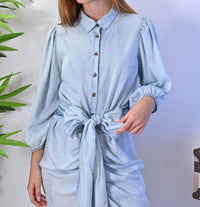 Roslyn - Button Down Denim Dress