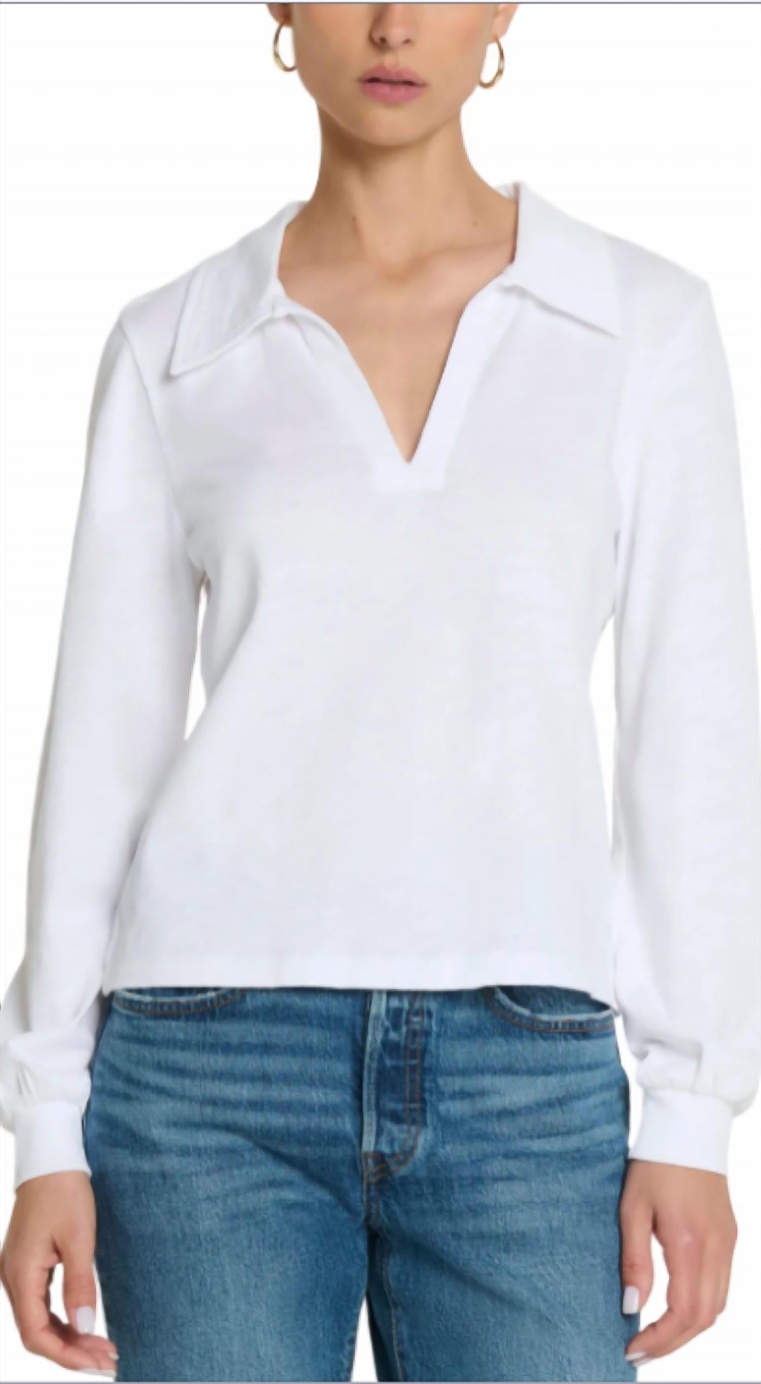 Nation Ltd - Kimberly Long Sleeve Polo Top