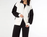 Coco + Carmen - Hilarie Two-Tone Zip Front Sweatshirt