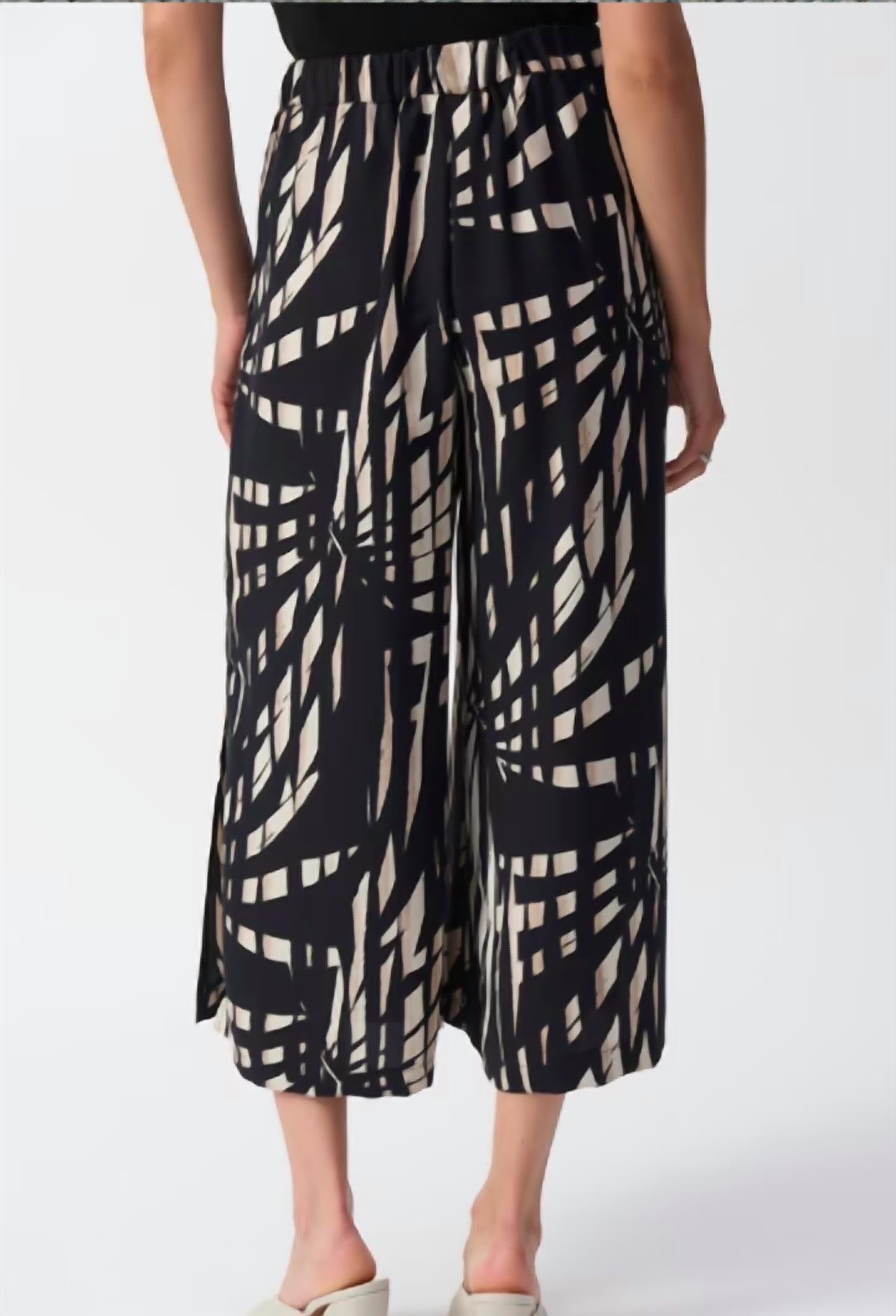 Joseph Ribkoff - Woven Tropical Print Culotte Pant