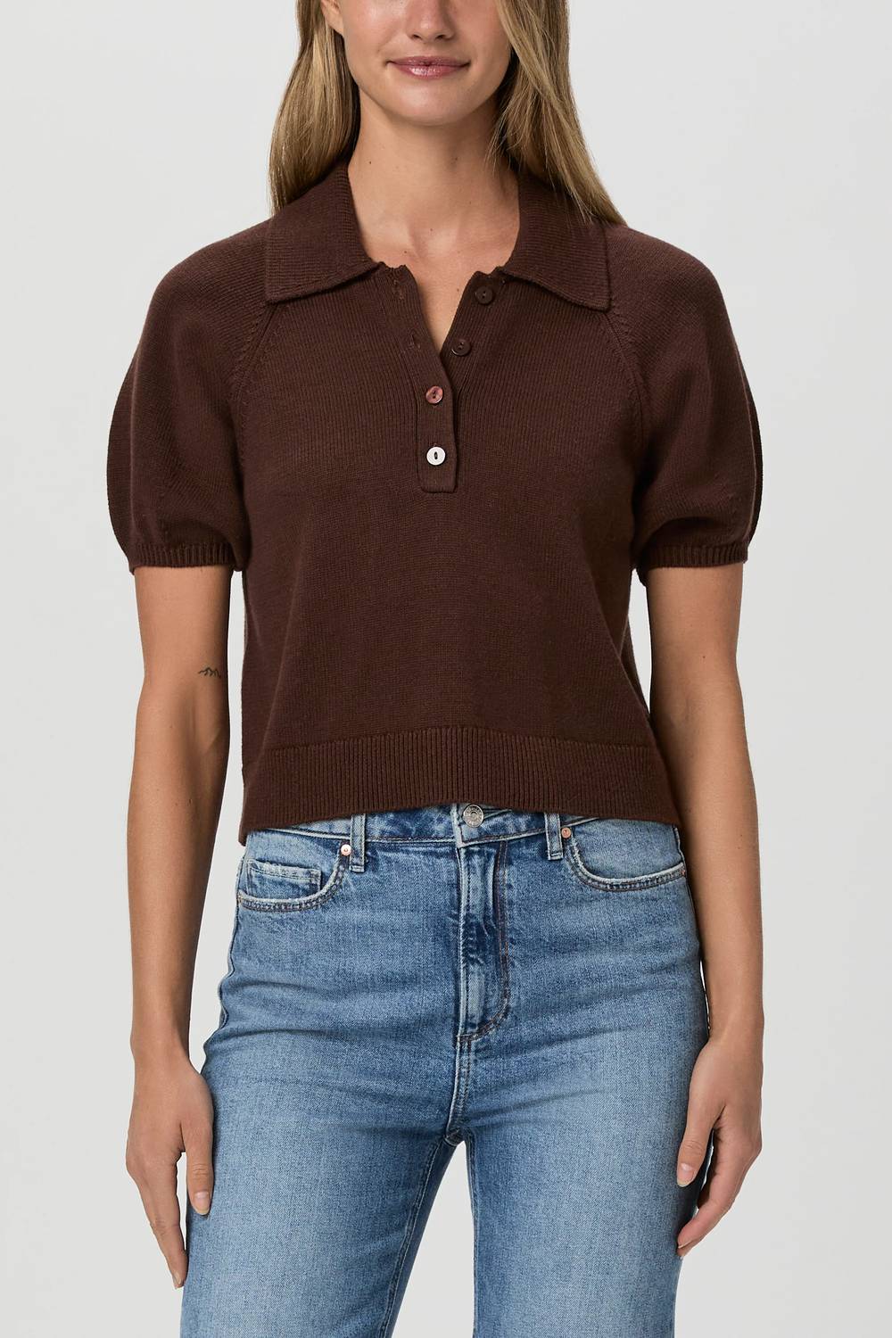 Paige - Birch Polo Sweater
