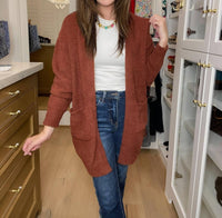 entro Time To Smile Cardigan in chocolate - women's cardigan - view 5