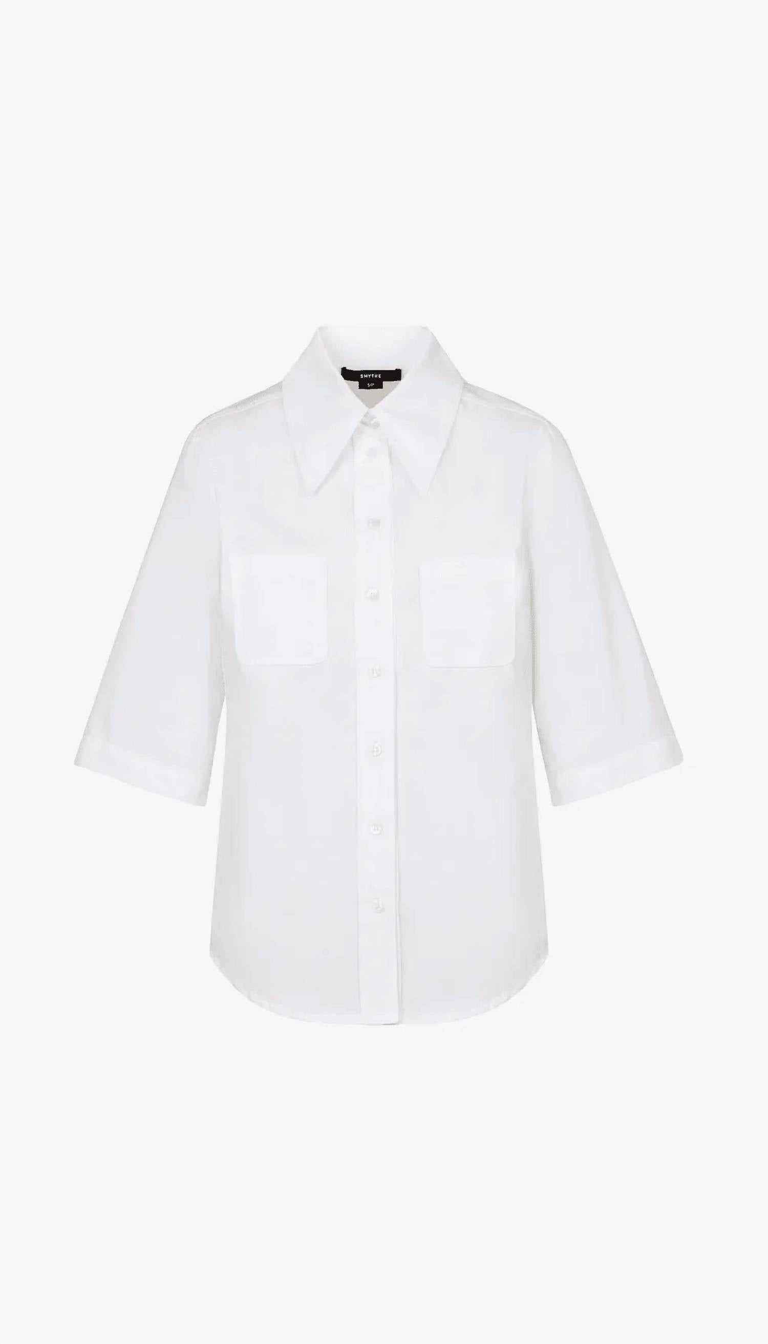 Smythe - 3/4 Sleeve Point Collar Shirt