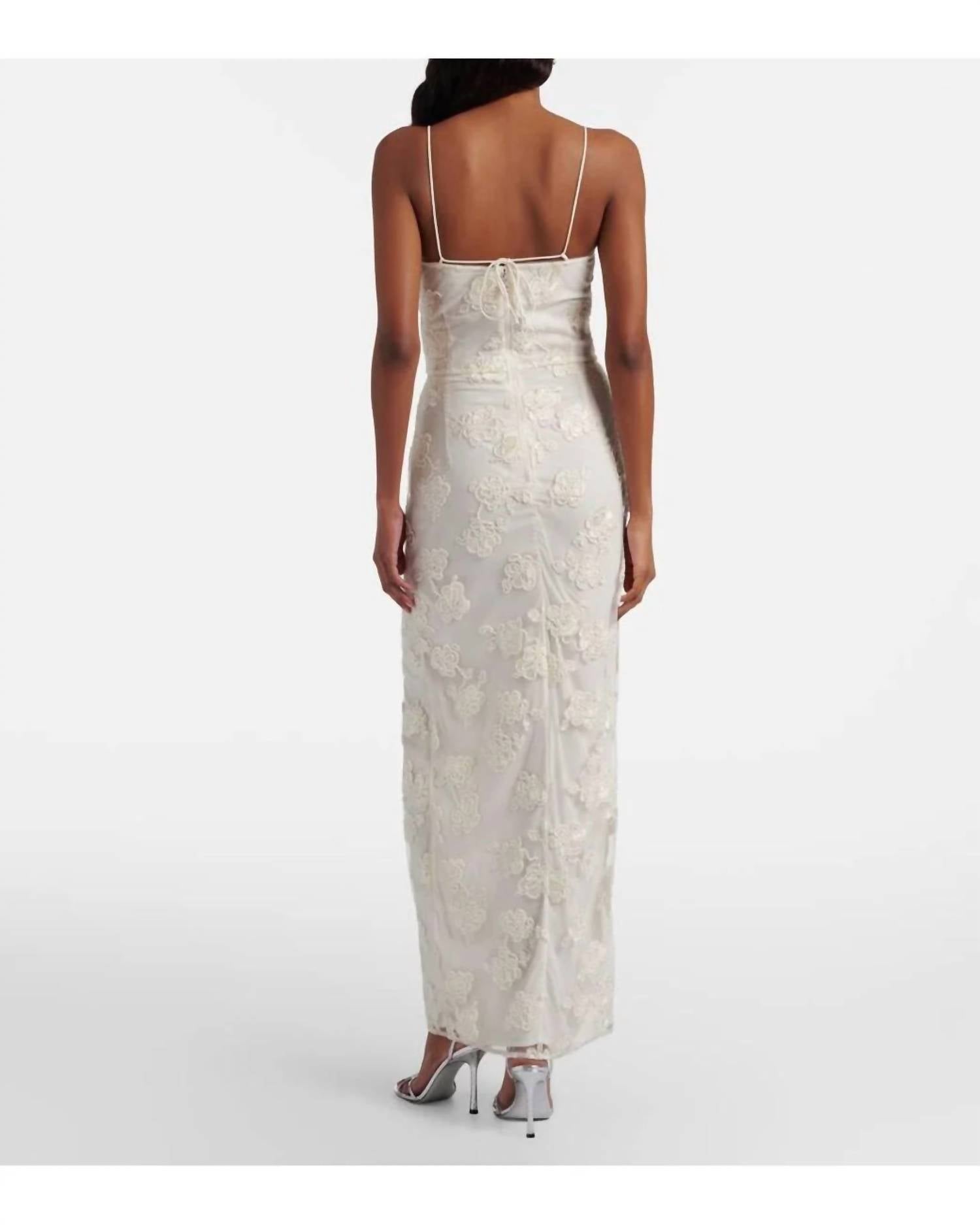 Rotate - Beaded Maxi Slit Dress