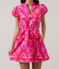 Sugarlips - Prissa Ikat Orela Shift Mini Dress