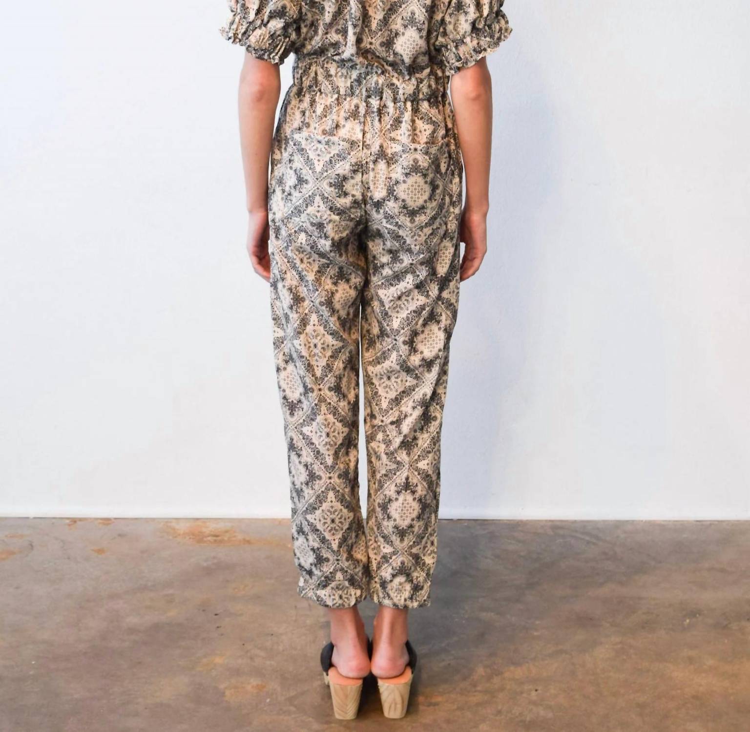 Never A Wallflower - Elastic Collar Jumpsuit