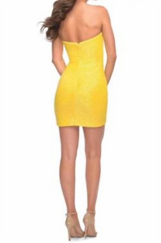 La Femme - La Femme Short Strapless Sequin Dress