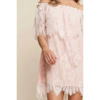 J.Nna - Lace Off-shoulder Mini Dress
