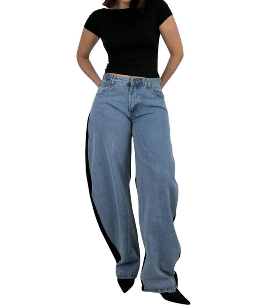 Lioness - Two Tone Barrel Leg Jeans