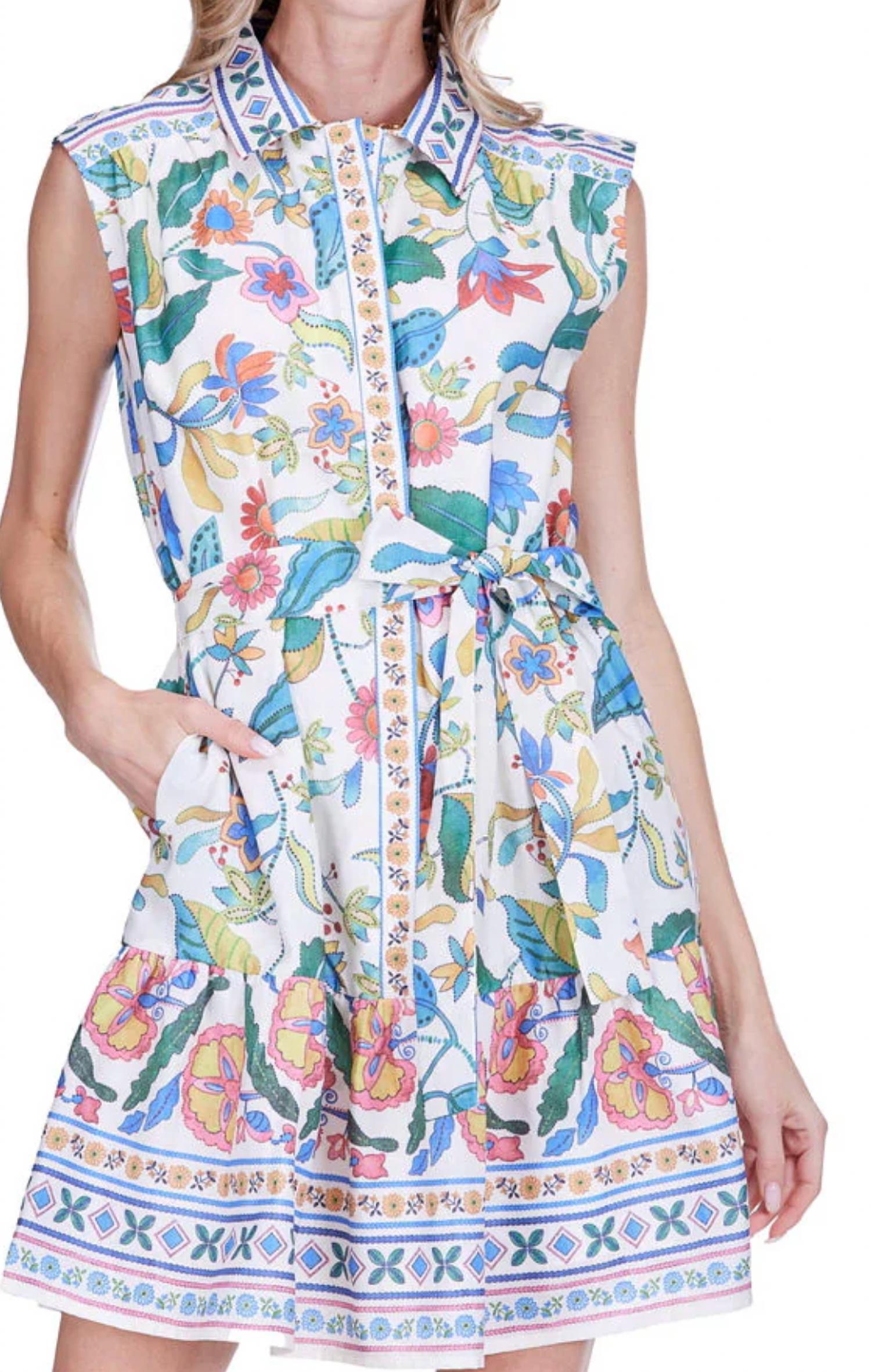 Joy Joy - Festival Florals Shirt Dress