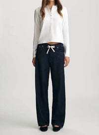mavi Nella Wide Leg Jeans in dark wash - women's jeans