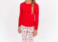 Emerson And Friends - Sugar Plum Bamboo Flare Pants Set