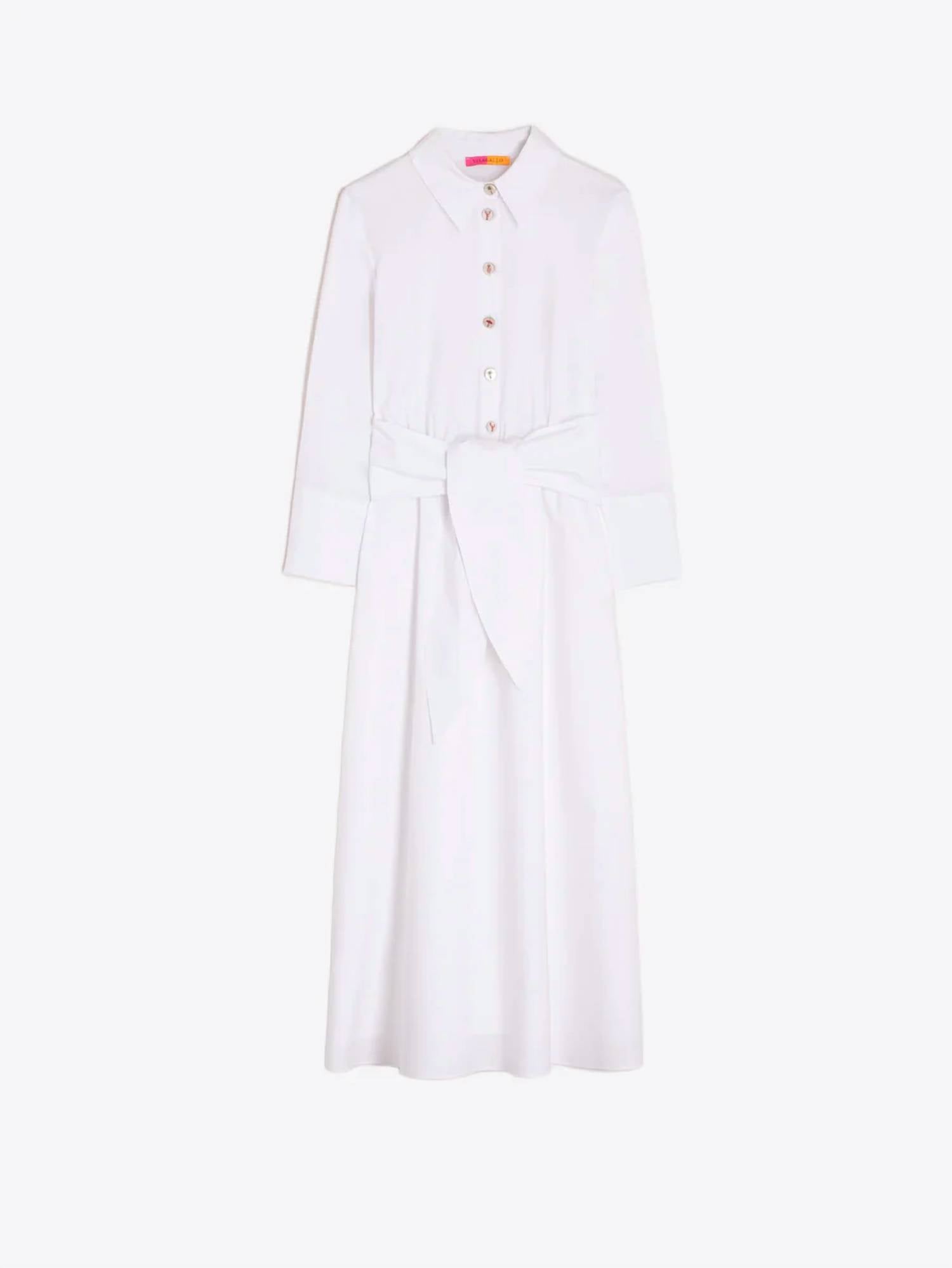 Vilagallo - BLANCO POPLIN DRESS