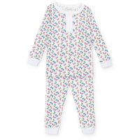 lila + hayes Kids Alden Pajama Set in bright butterflies - kids' sleepwear