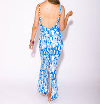 Sugarlips - Women's Stairway To Santorini Maxi Dress