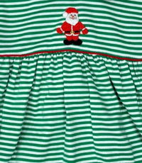 Petit Bebe - Girl's Santa Stripe Dress