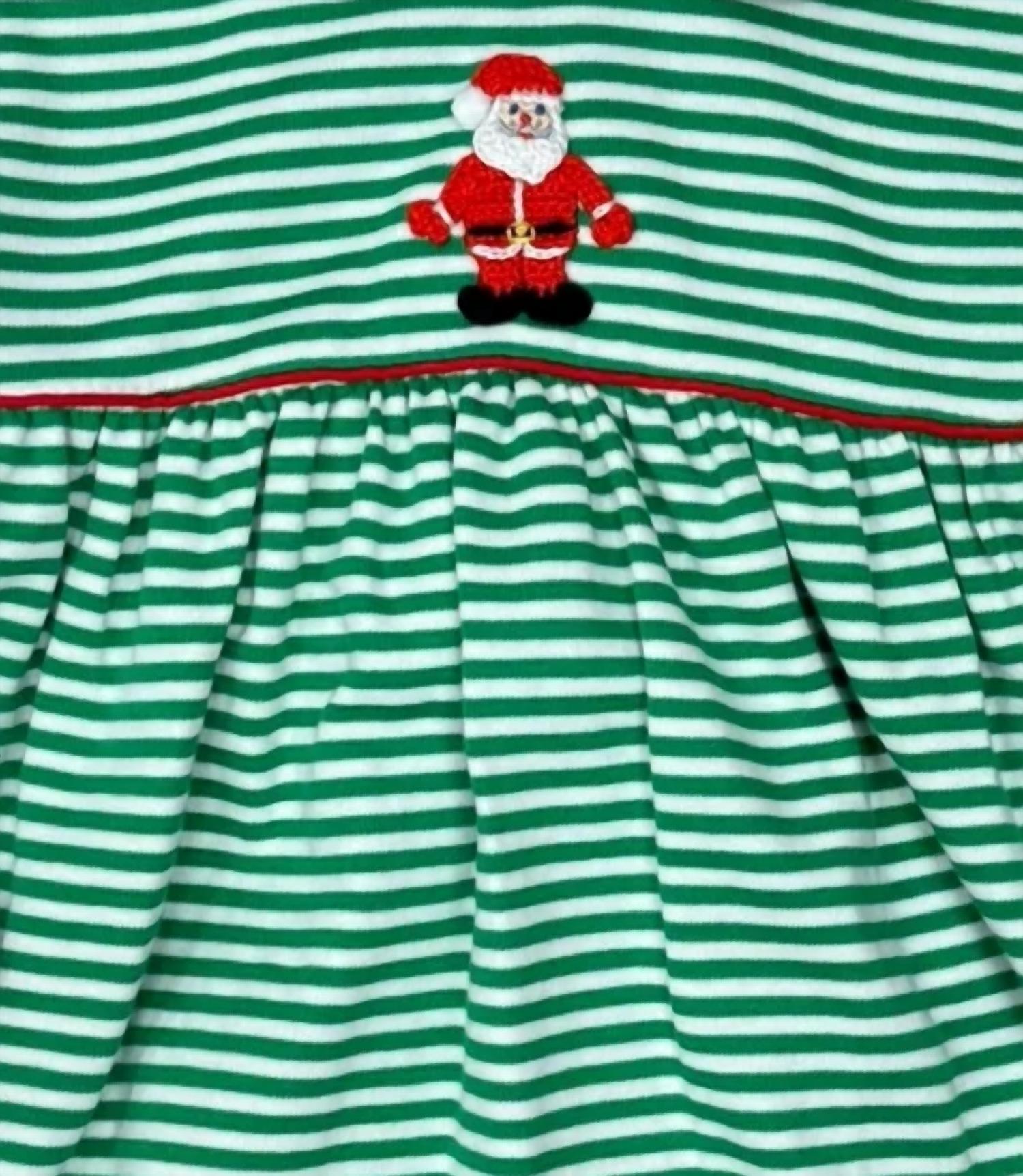 Petit Bebe - Girl's Santa Stripe Dress