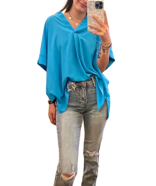 She + Sky - Pleat Top