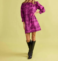 Double A Paloma Mini Dress in garden motif - women's dress