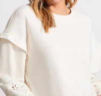 Tribal - Crewneck Pullover Sweater With Embellishment