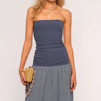 heartloom Venus Strapless Maxi Dress in blue - women's dress - view 4